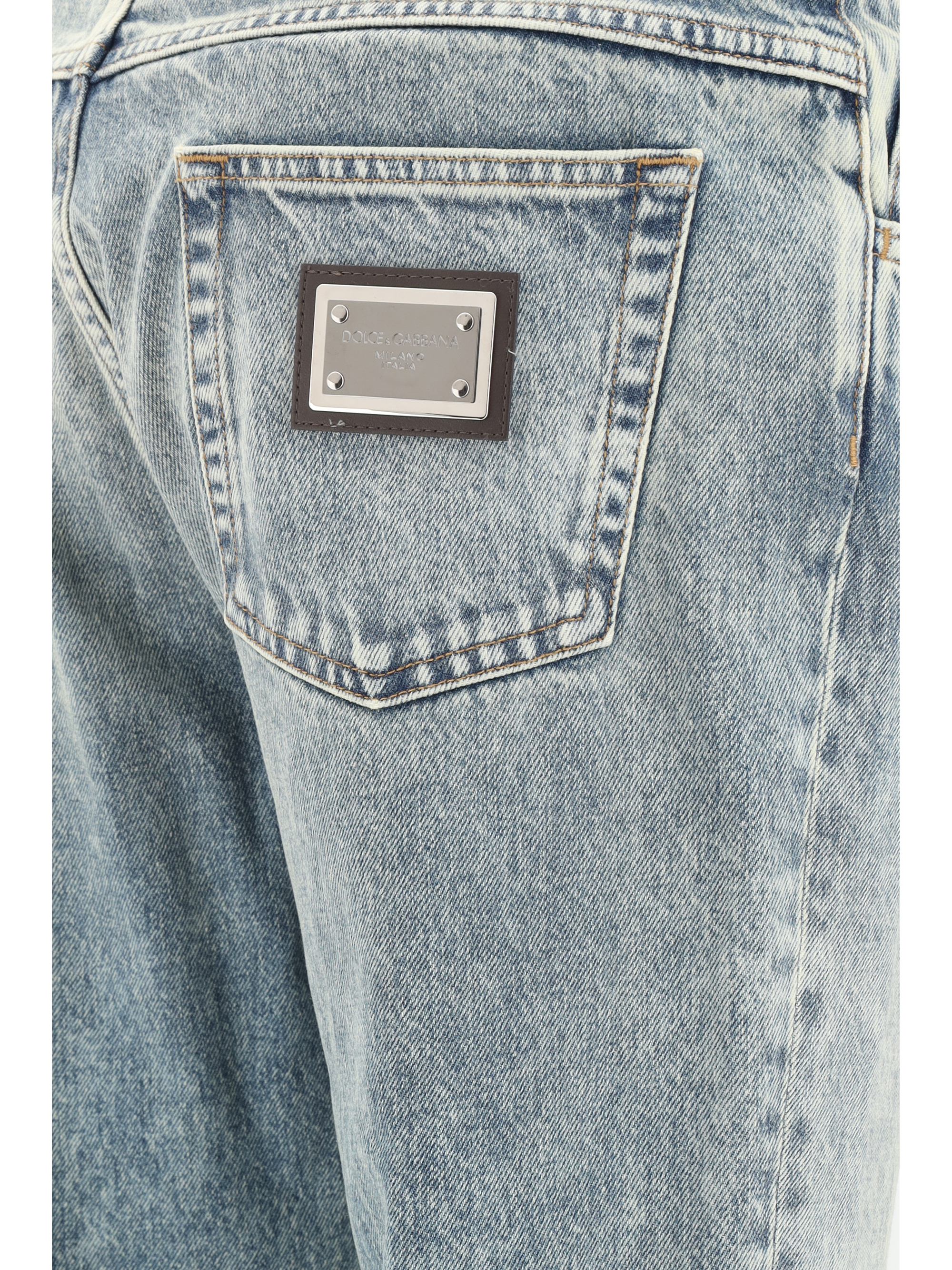 Worn-effect Jeans