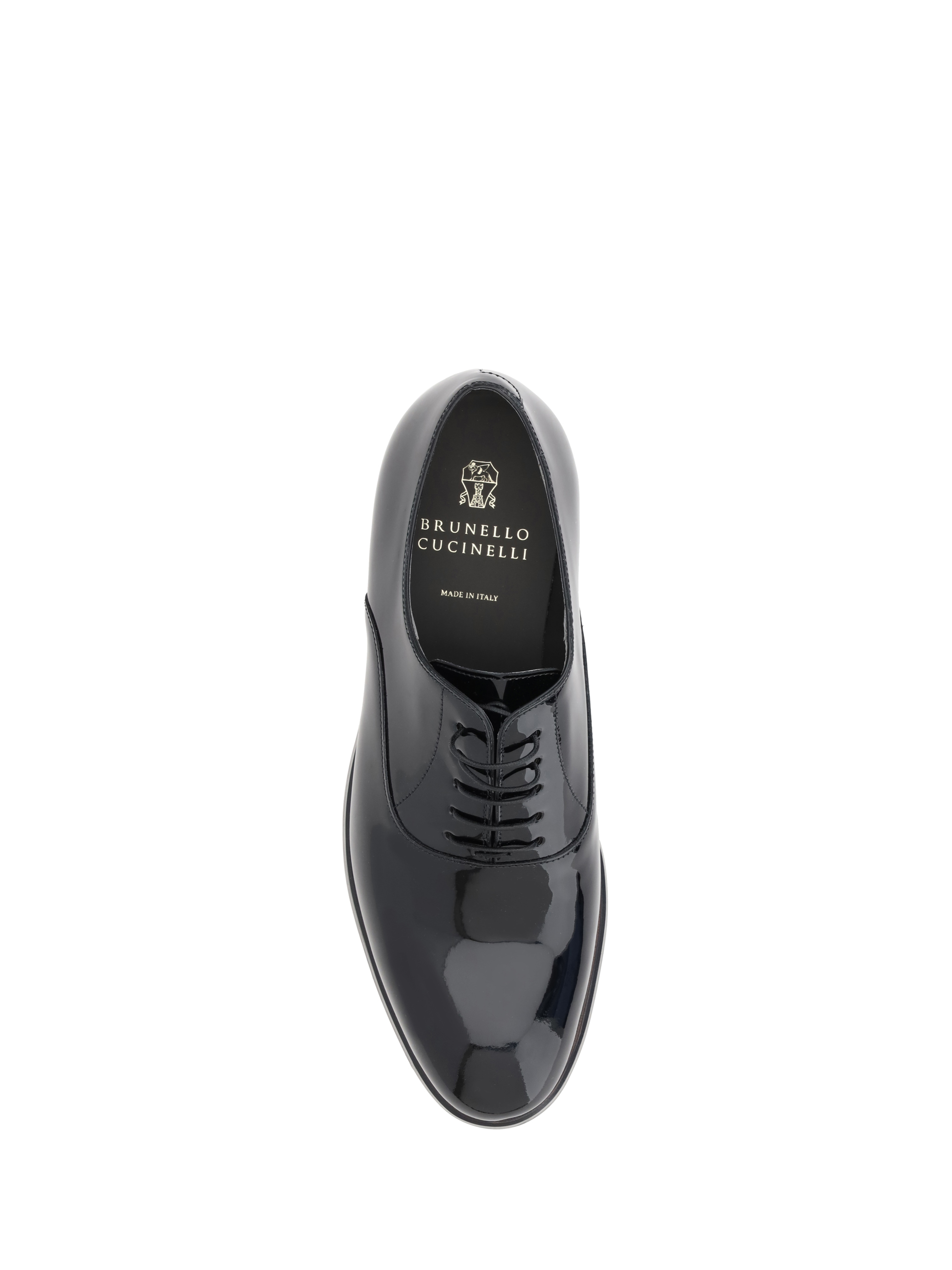 Scarpe stringate in pelle verniciata