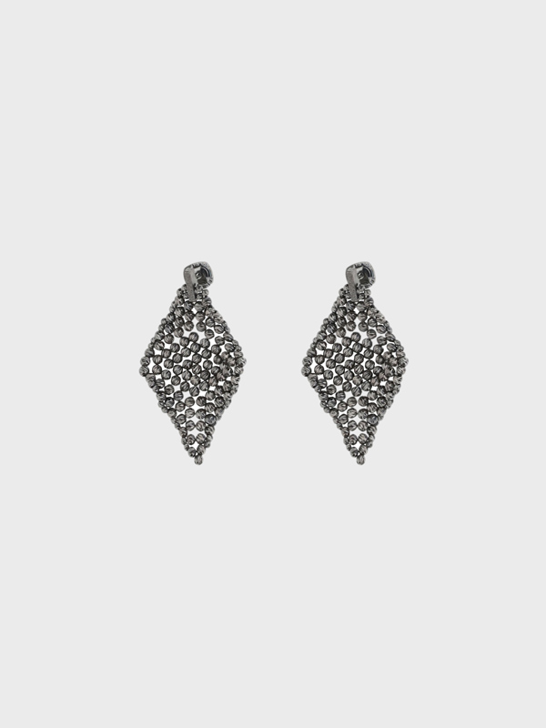 Faceted silver Earrings