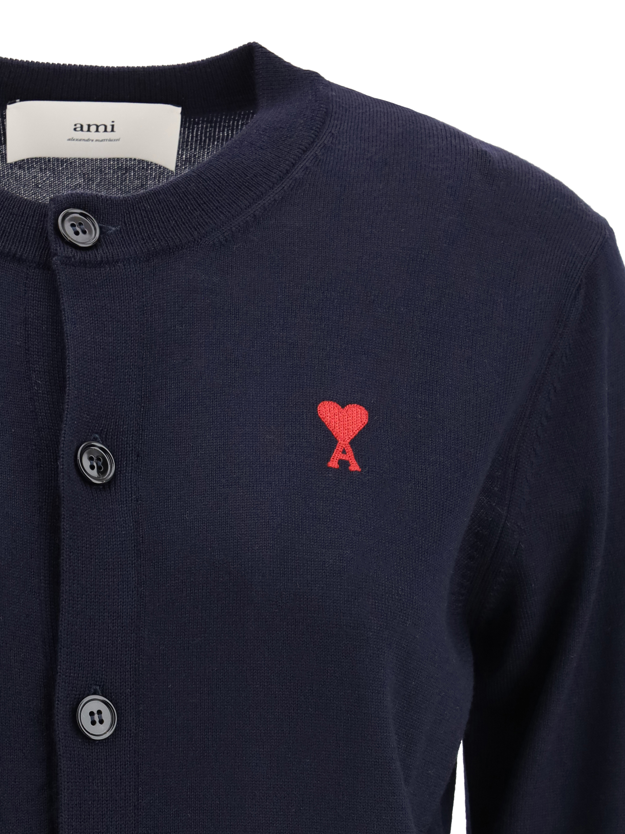 Cardigan in lana con logo