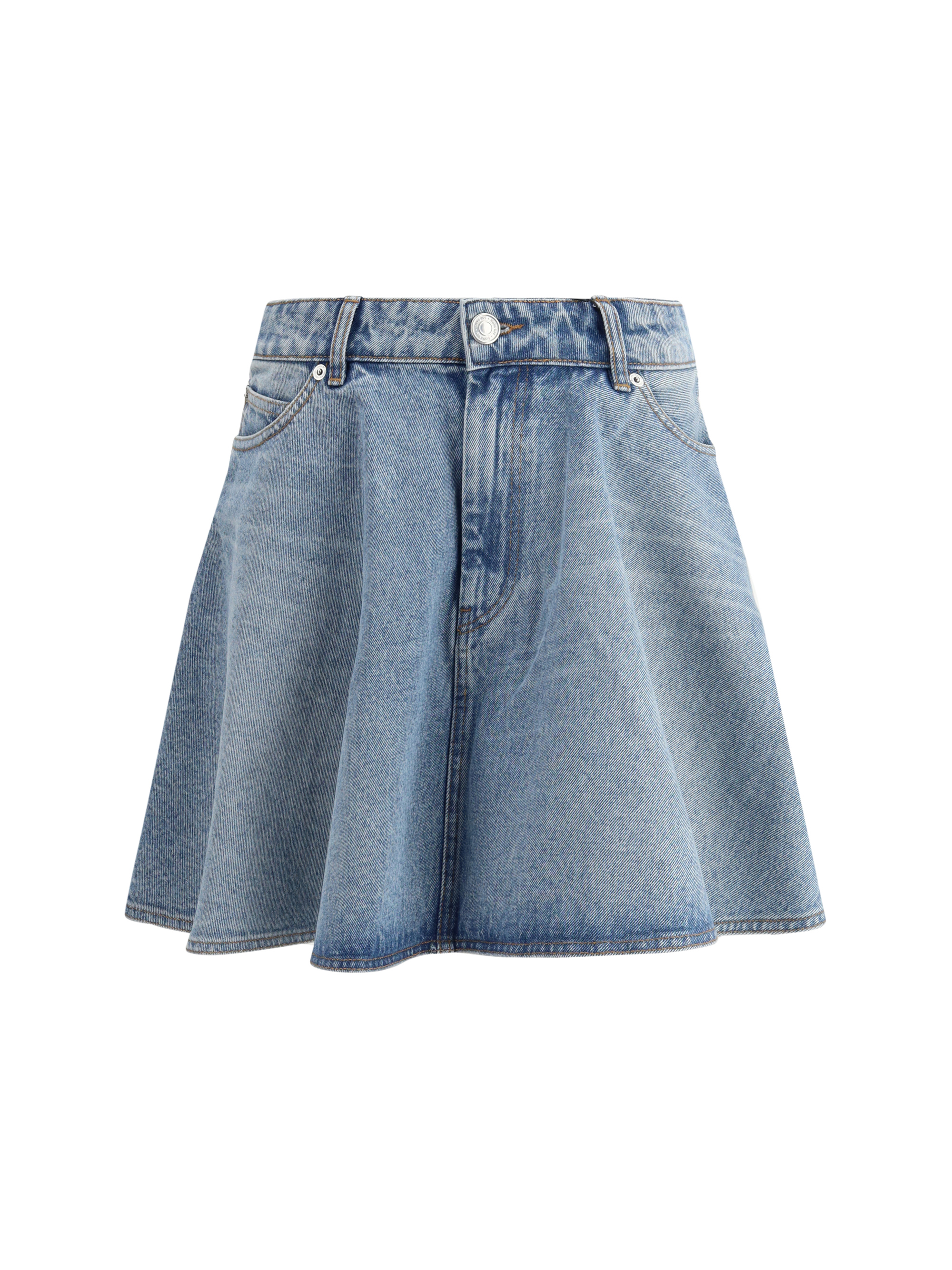 Flared denim Miniskirt