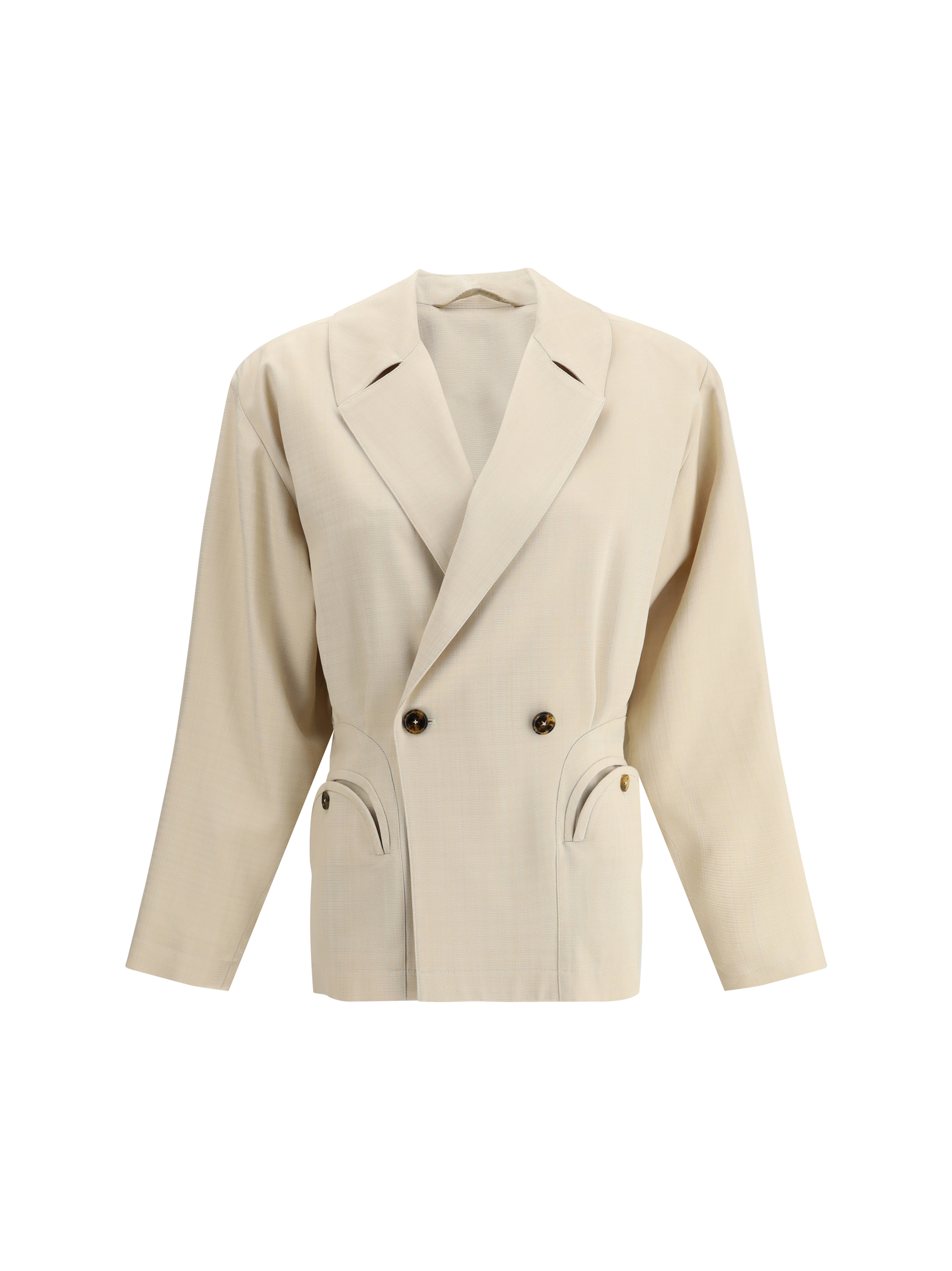 Blazé Milano Sheena Ares Refined Lapel Jacket With Circular Pockets