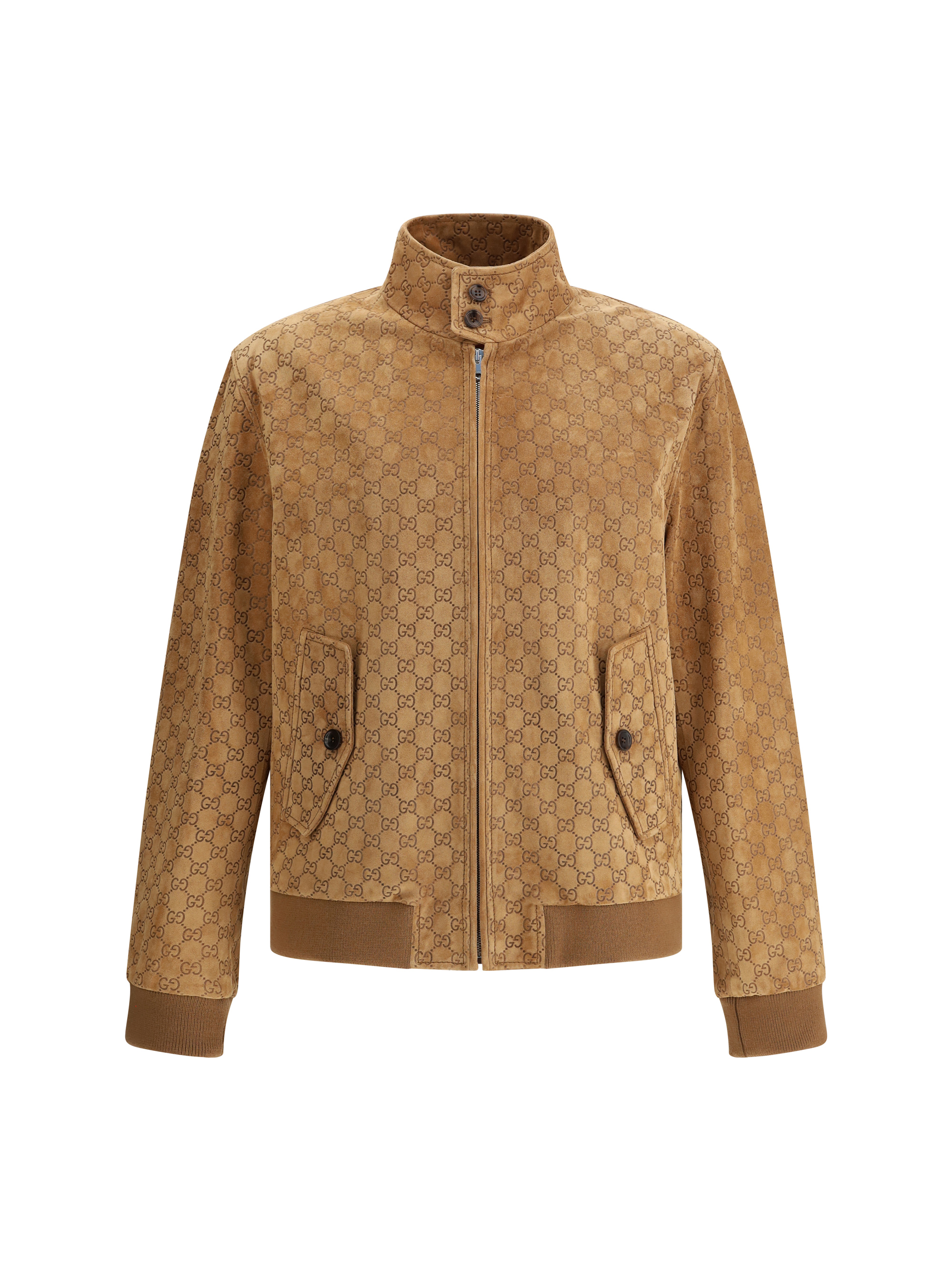 Giacca Bomber in pelle scamosciata