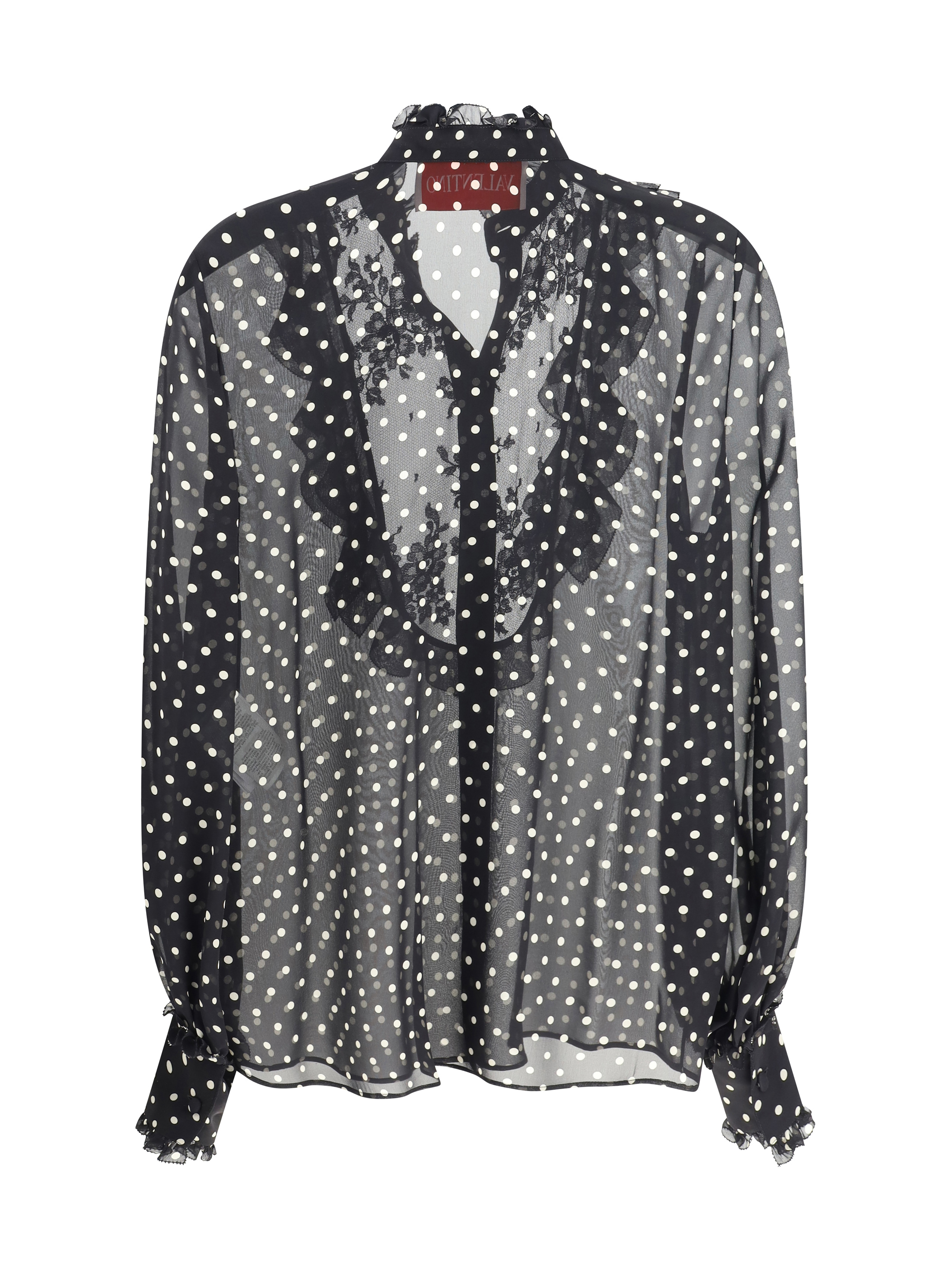 Camicia in seta a pois