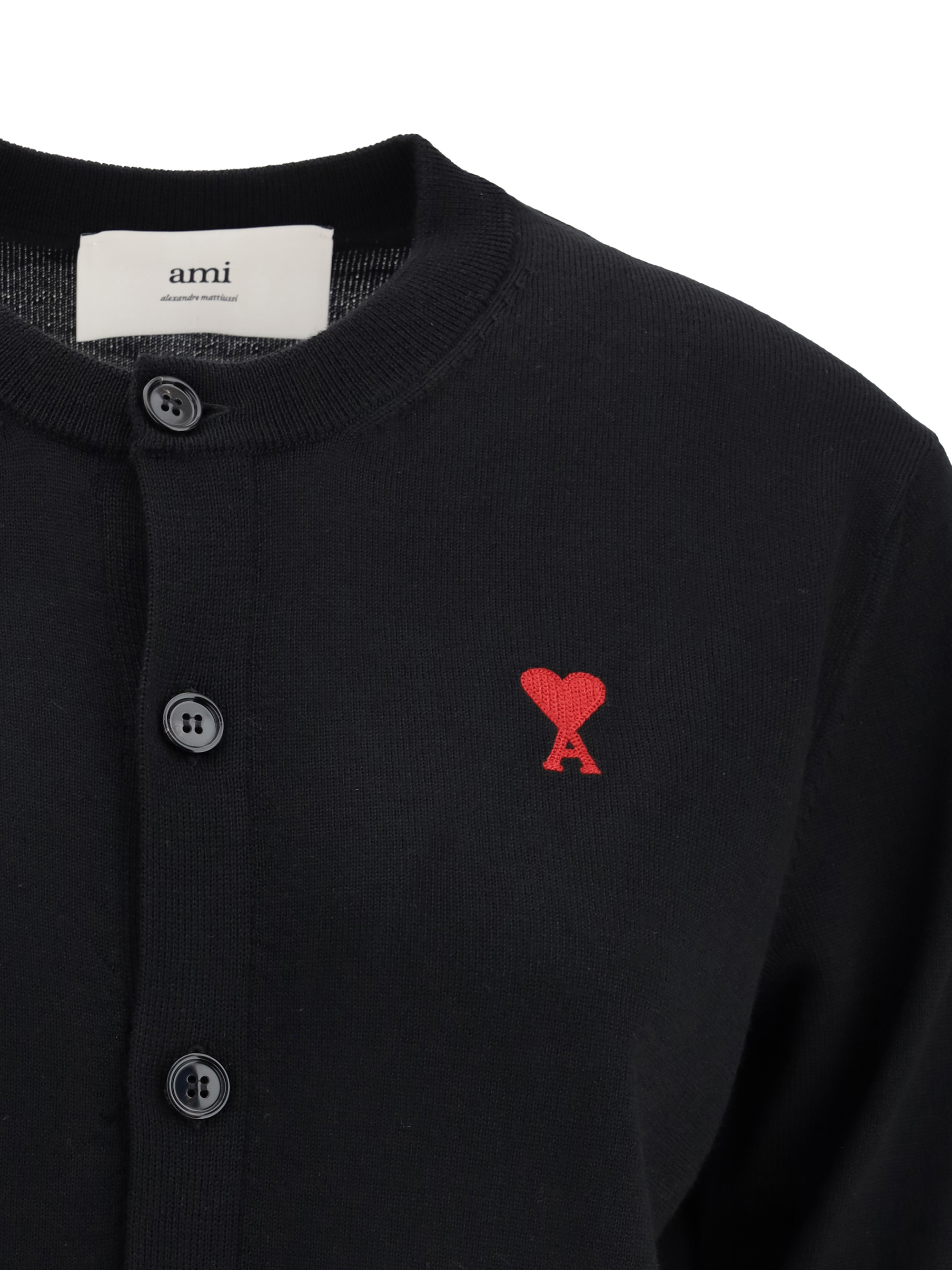 Cardigan in lana con logo