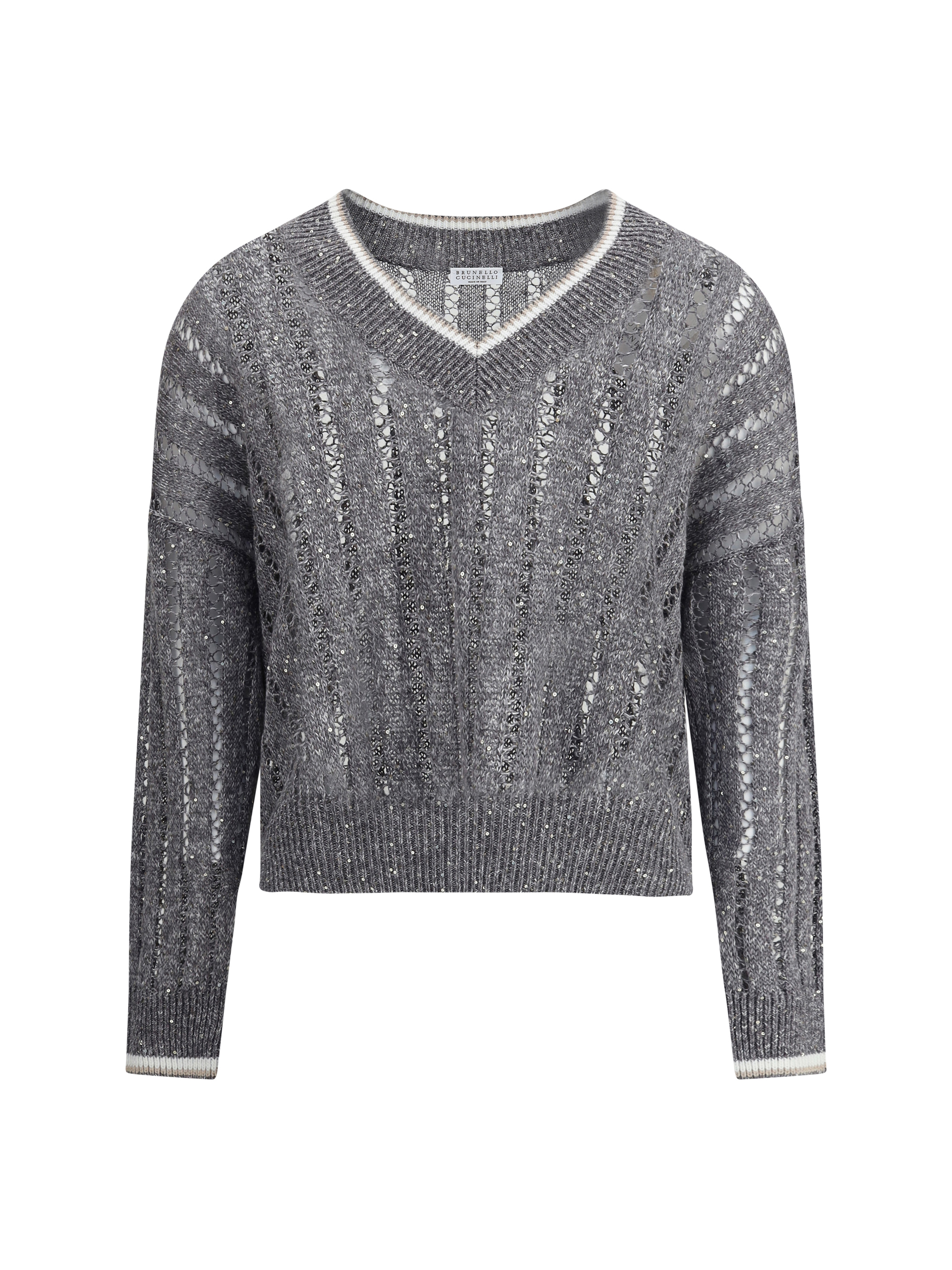 Perforated Sweater with sequins