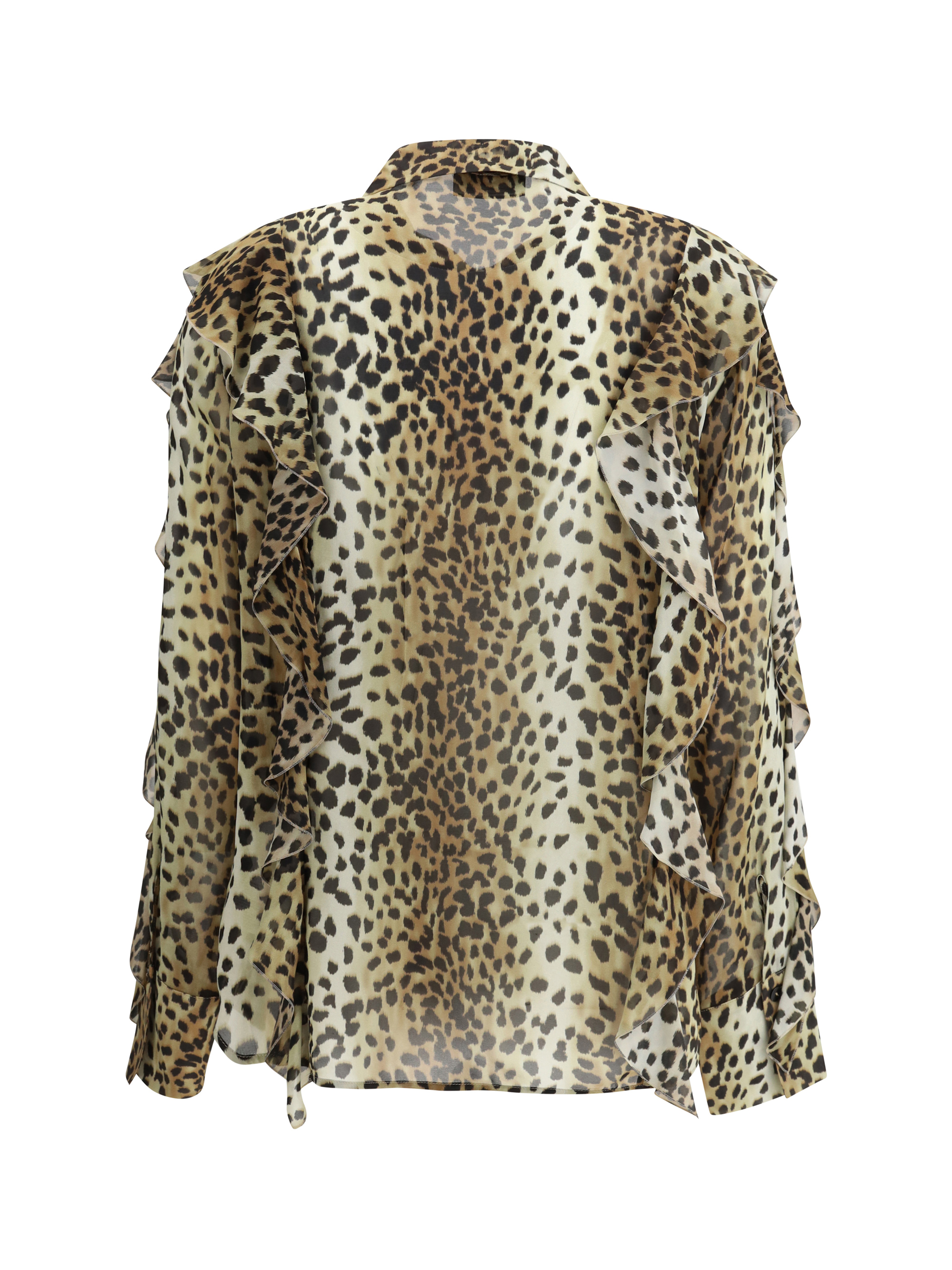 Silk chiffon leopard Shirt