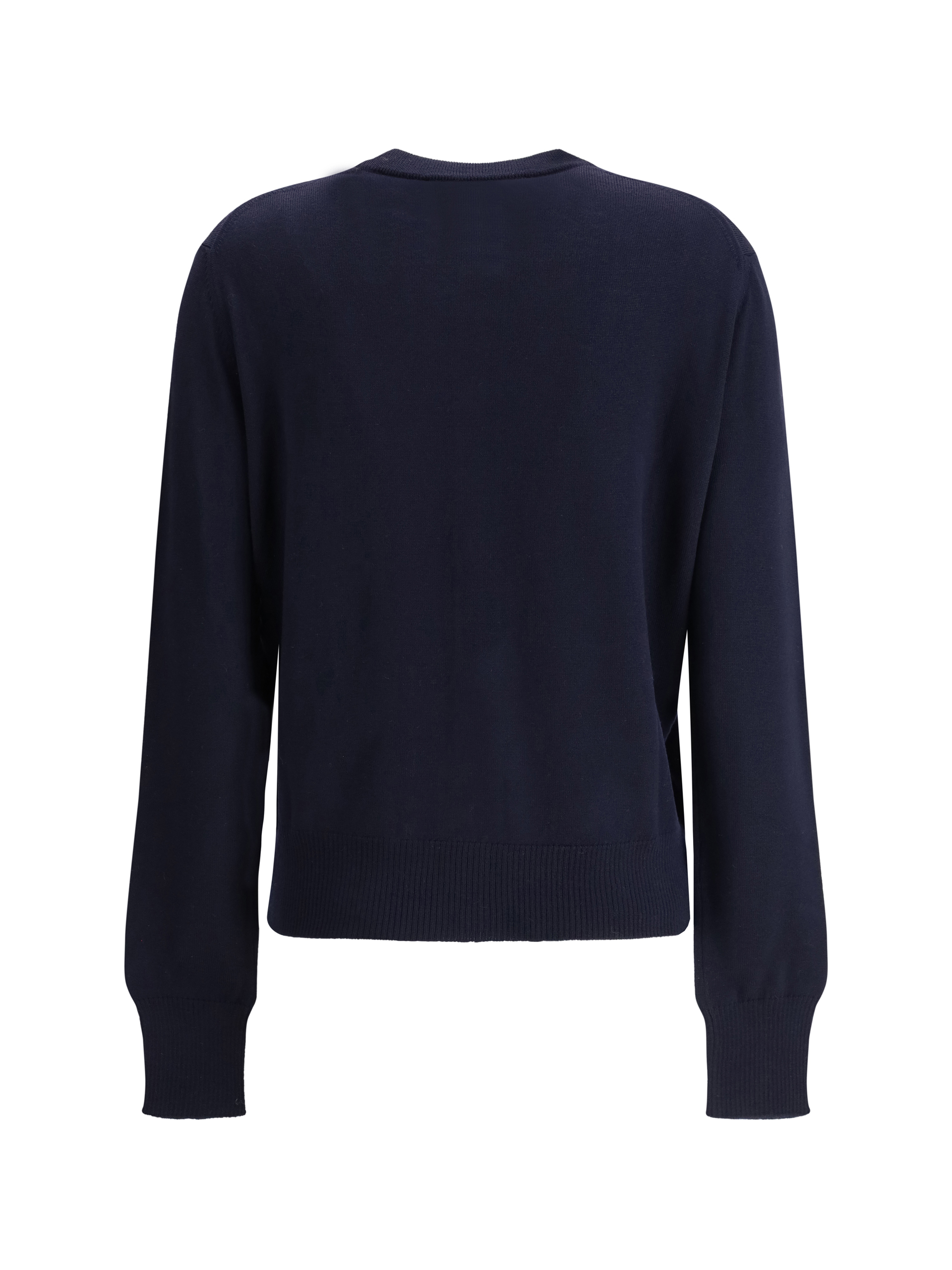 Cardigan in lana con logo