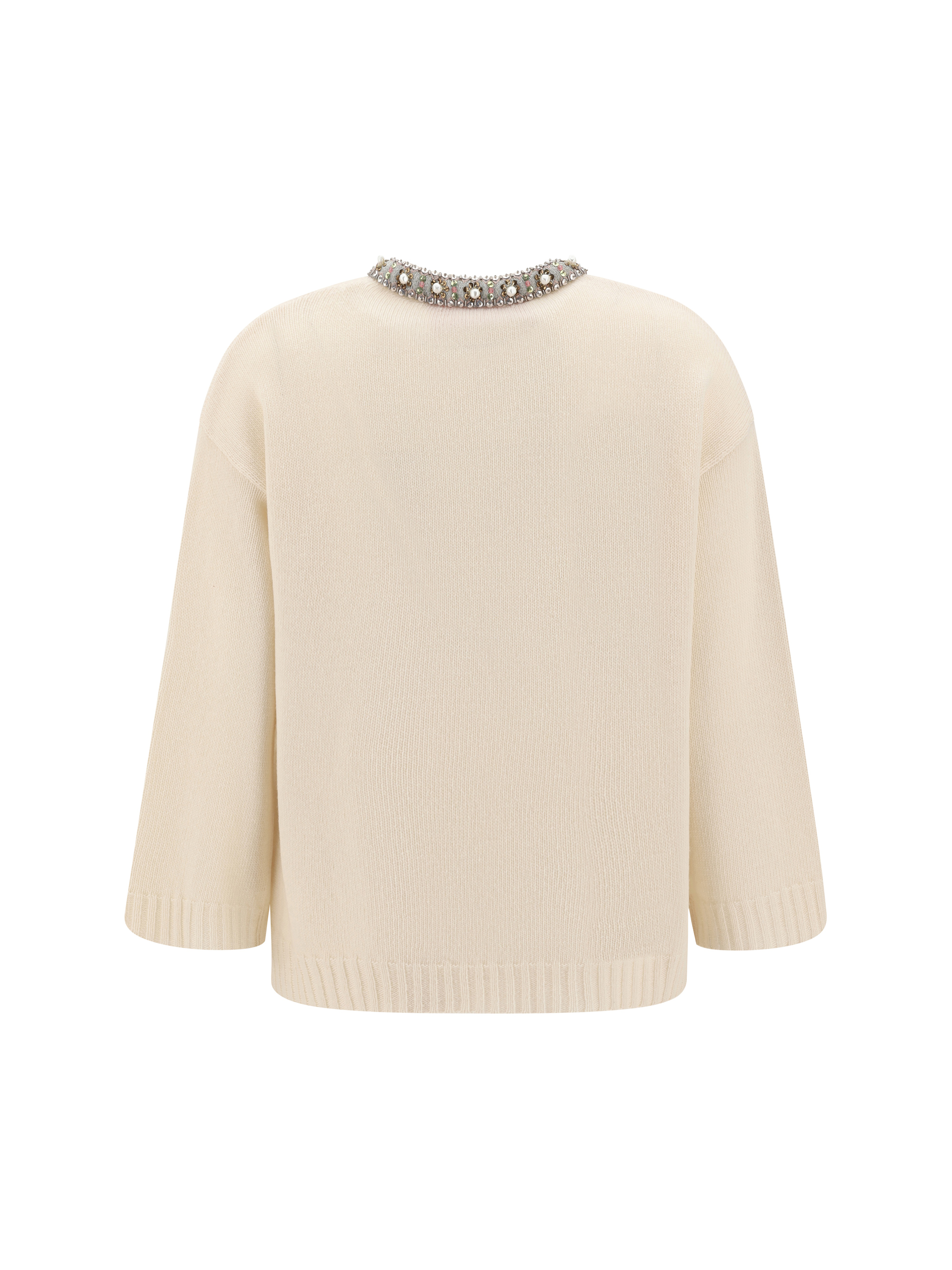 Maglione con collo gioiello
