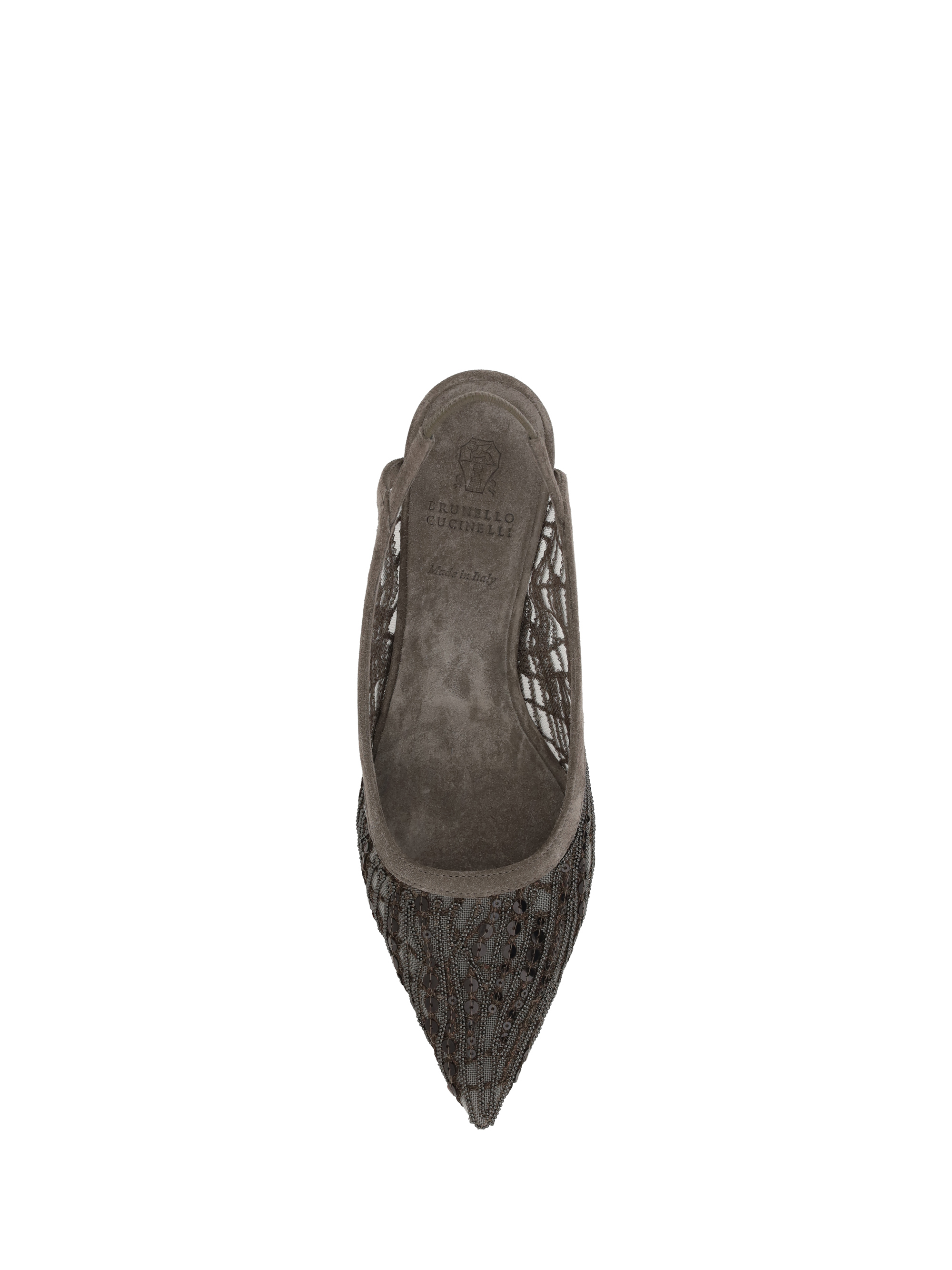 Pumps with iconic embellishments