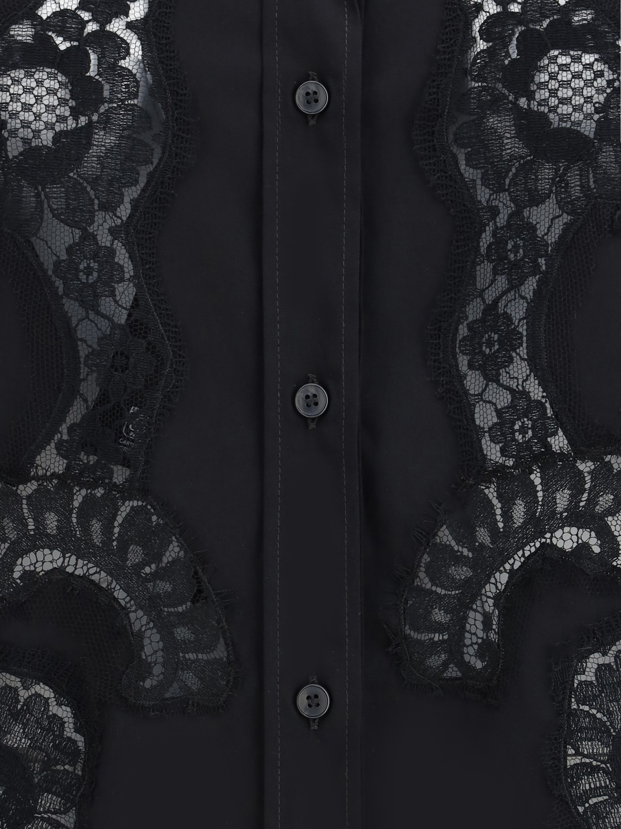 Camicia con inserti in pizzo