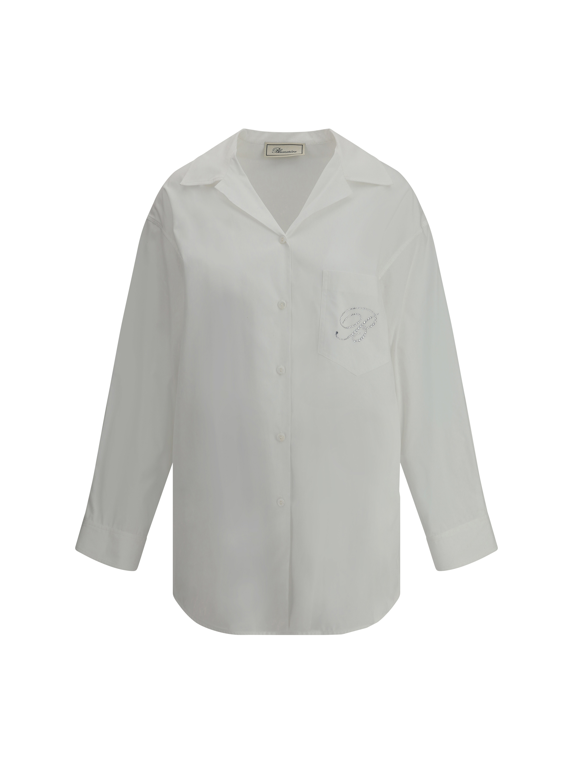 Camicia con logo in strass