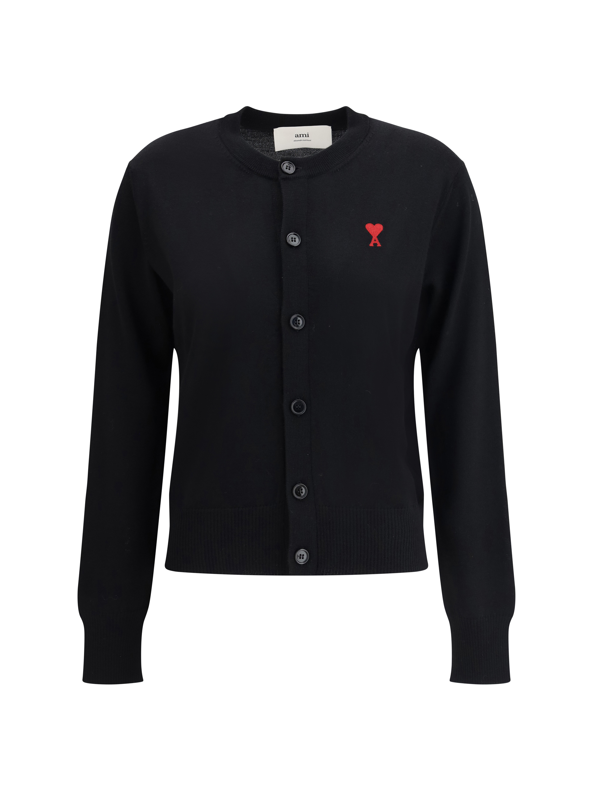 Cardigan in lana con logo