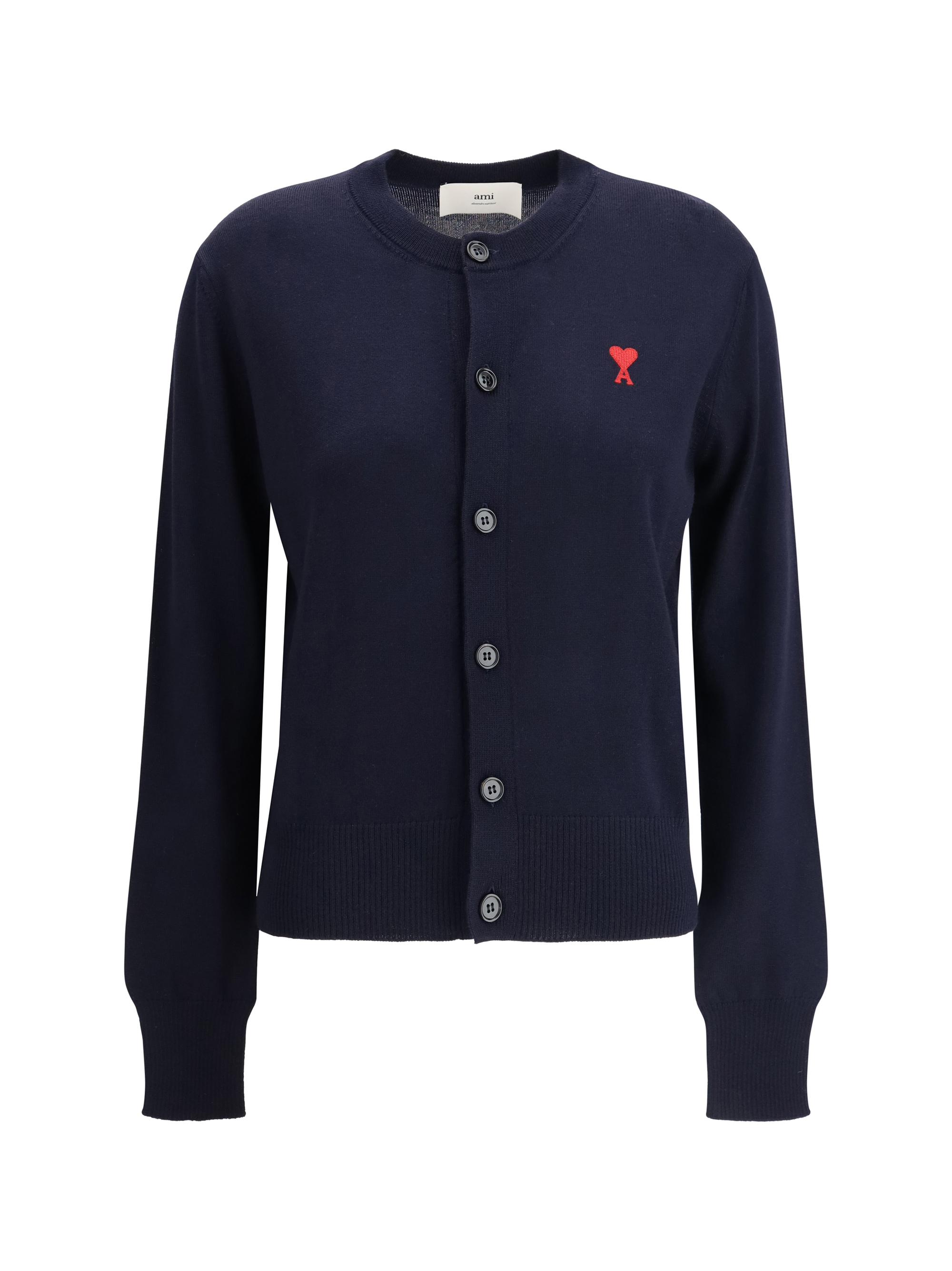 Cardigan in lana con logo