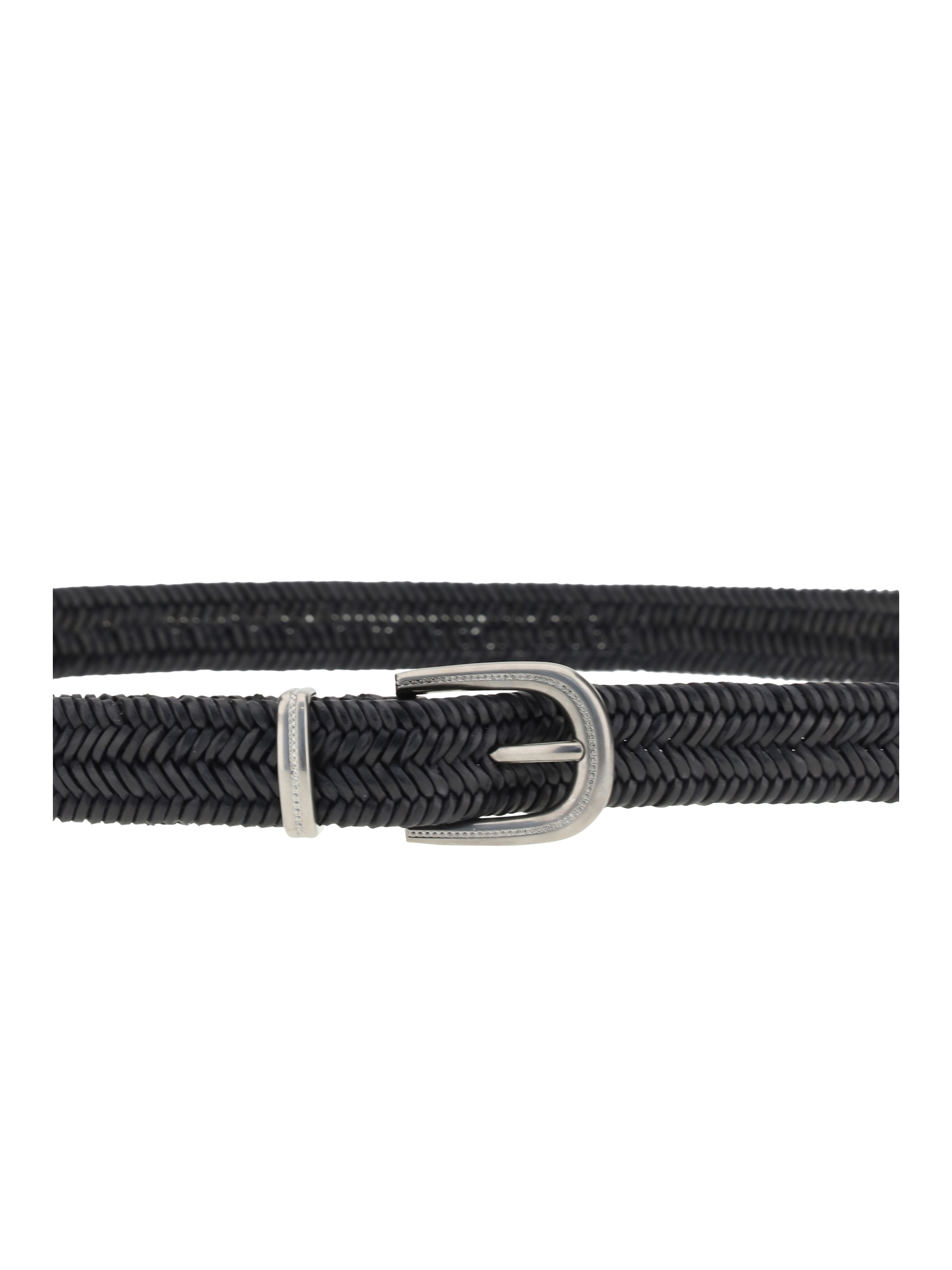 Braided stretch leather Belt