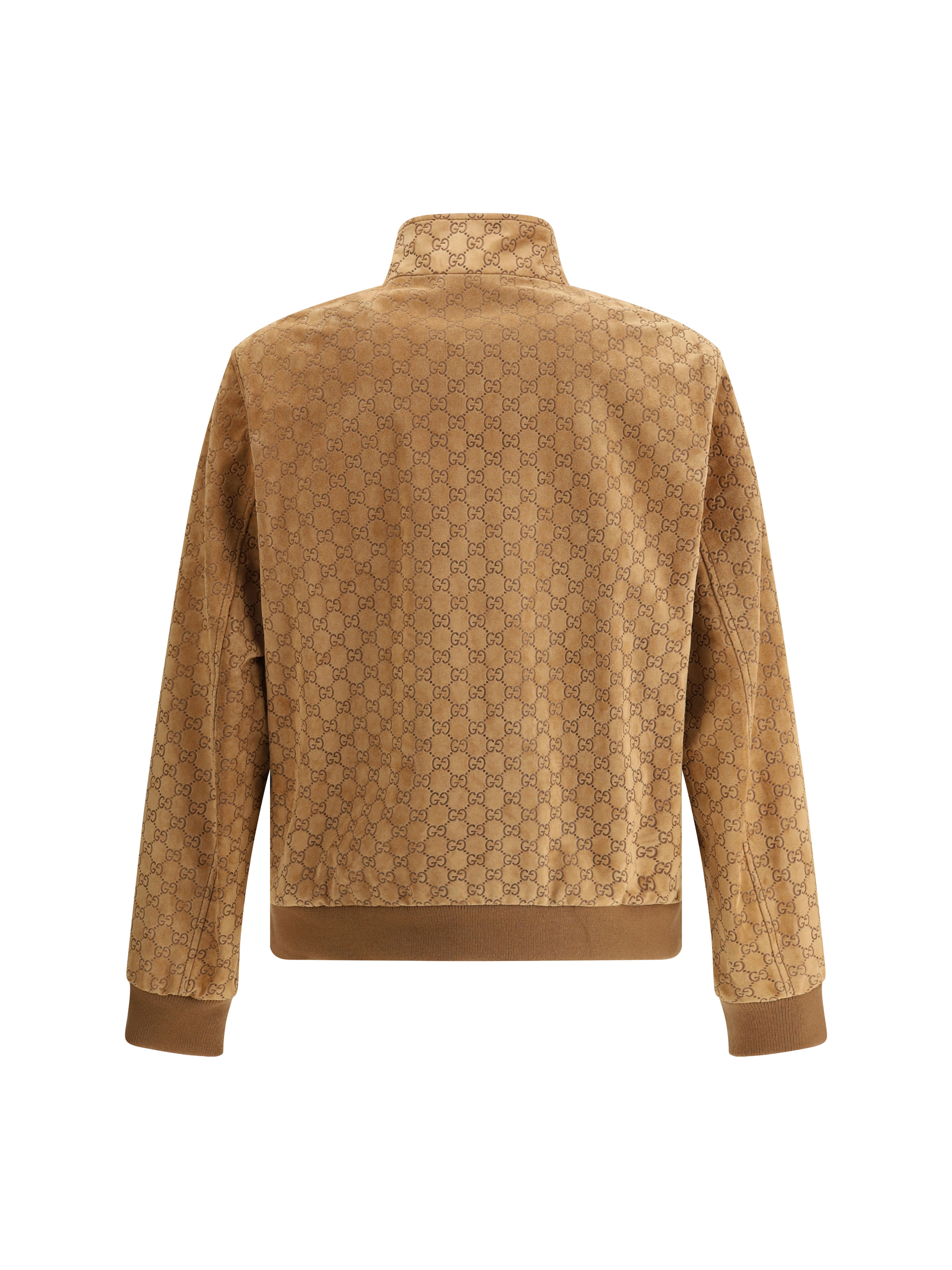 Giacca Bomber in pelle scamosciata