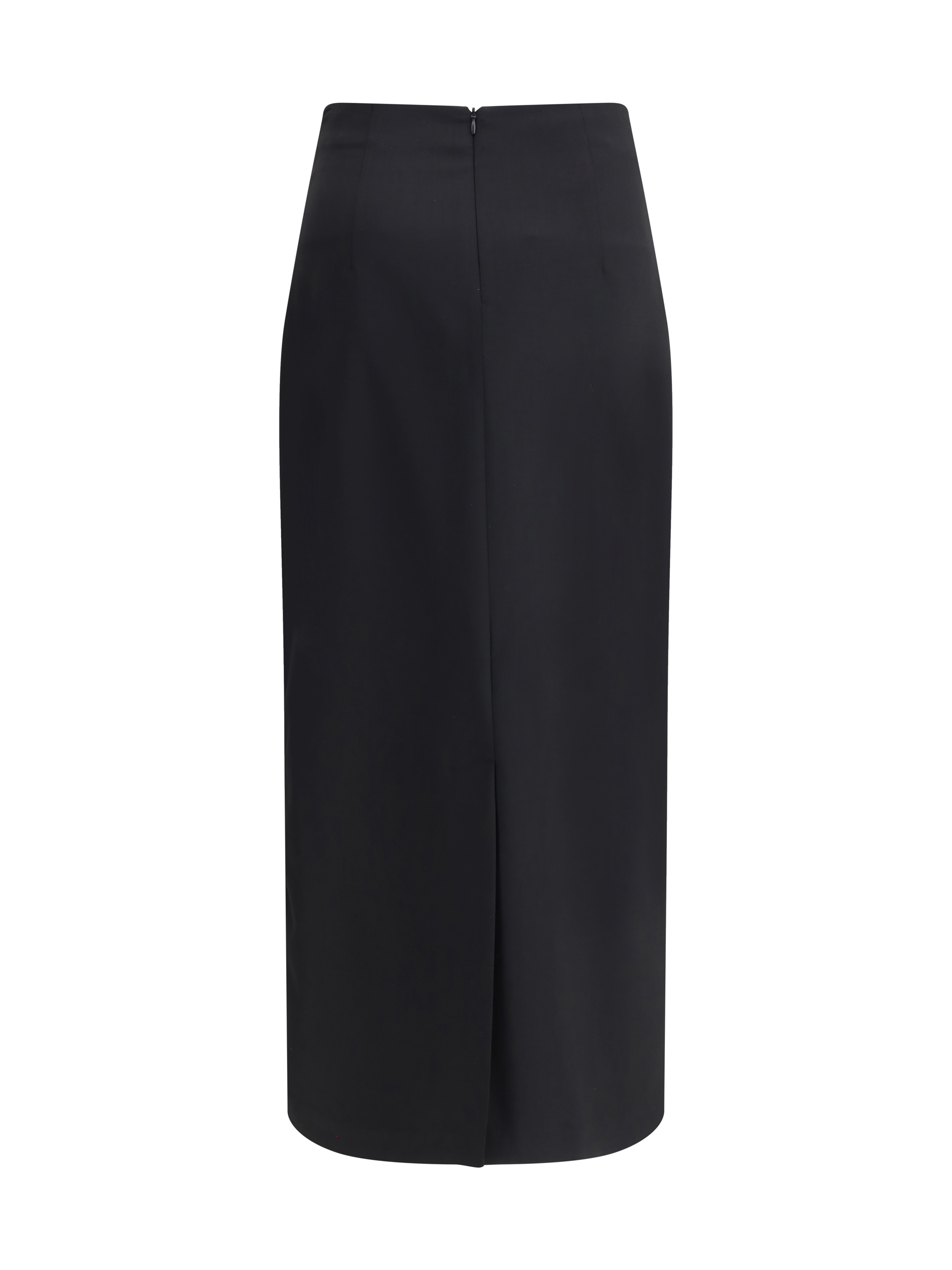 Virgin Wool Midi Skirt