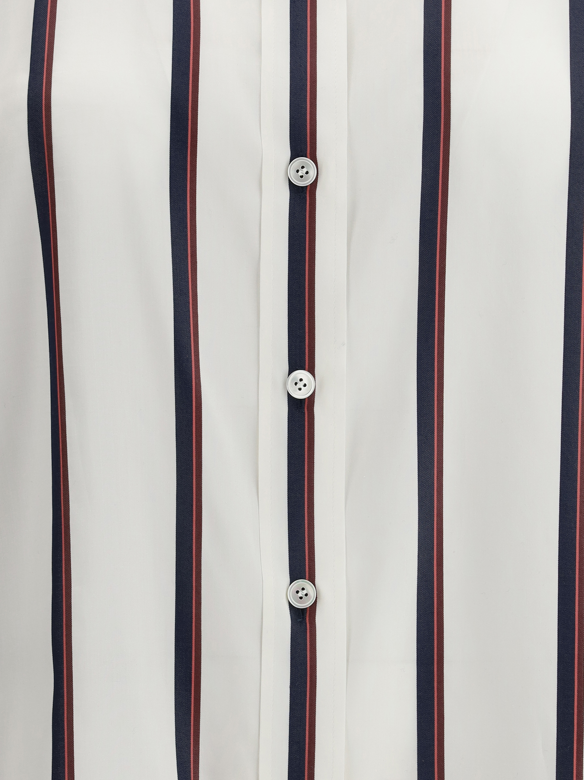 Camicia a righe in seta