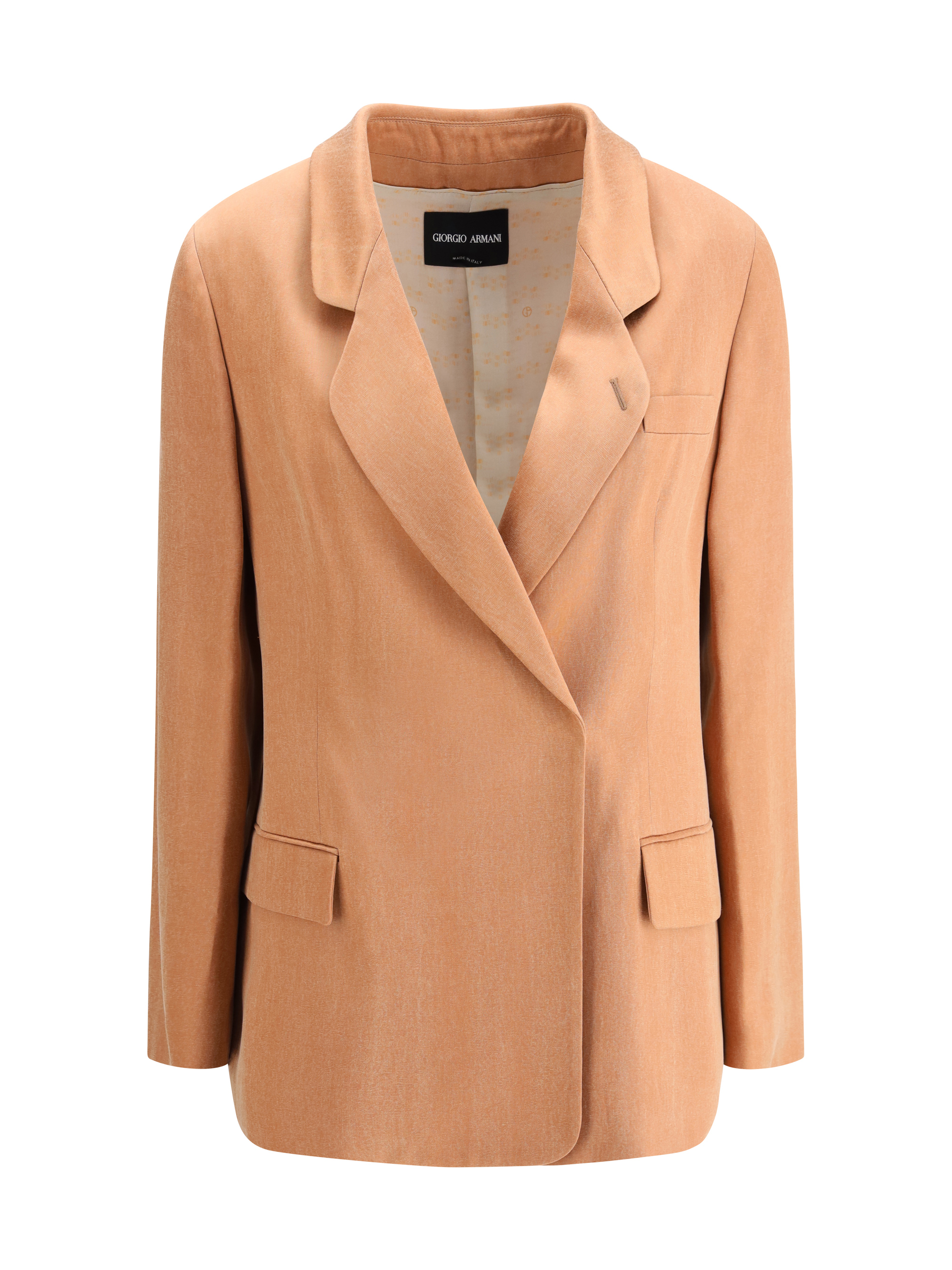Double-breasted satin Blazer