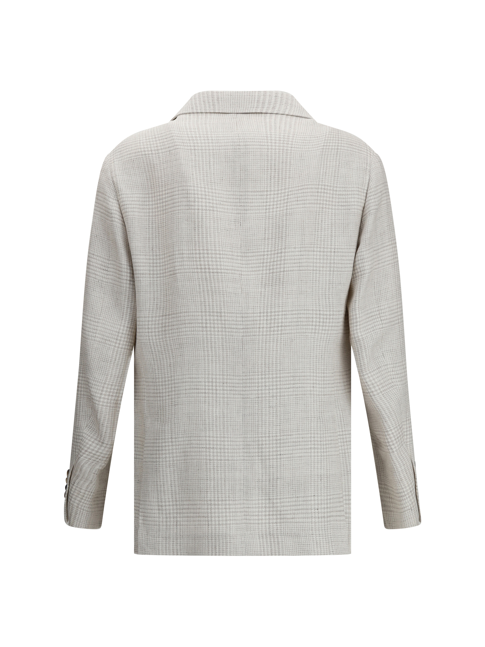 Check pattern linen Blazer