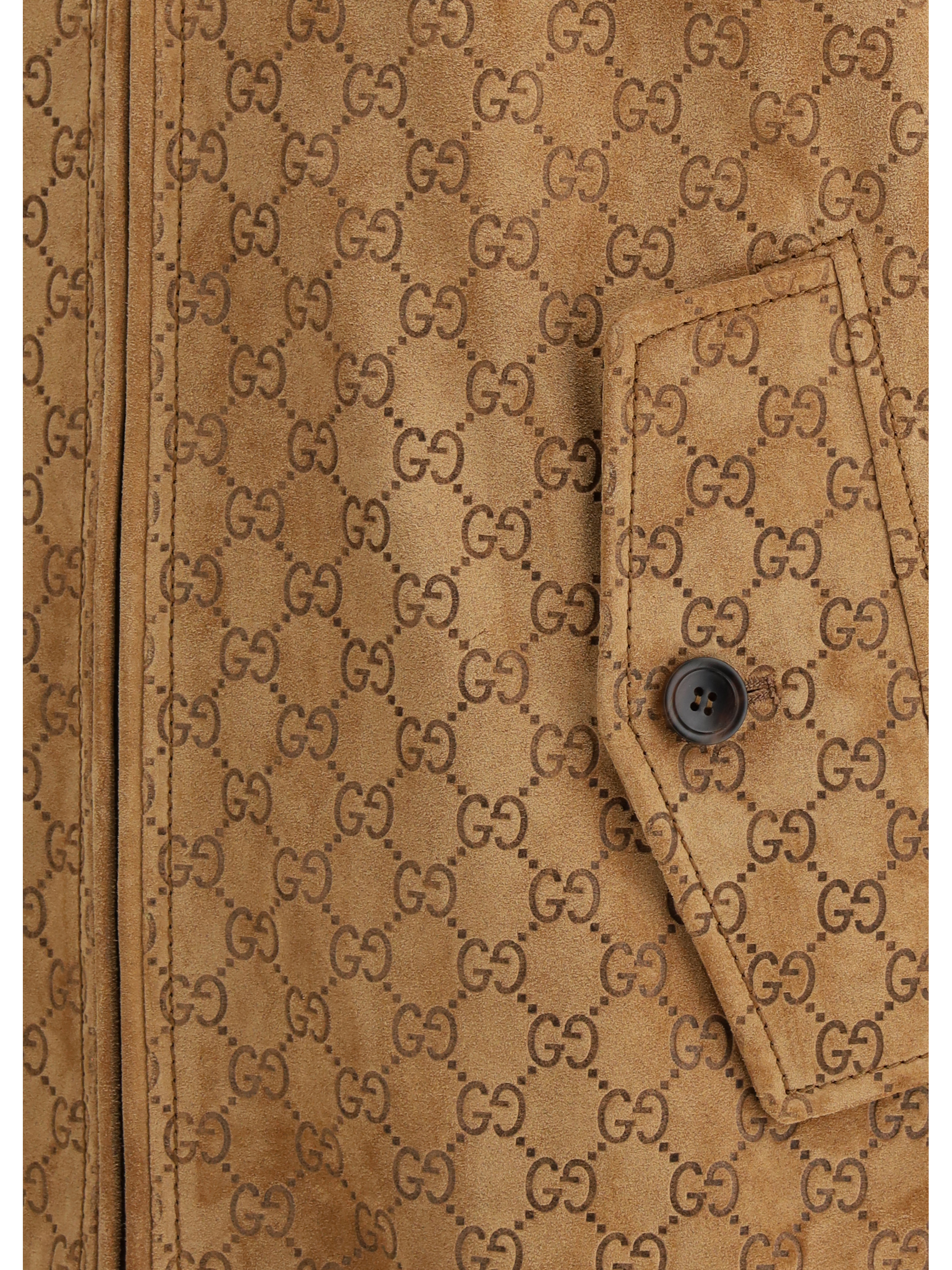 Giacca Bomber in pelle scamosciata