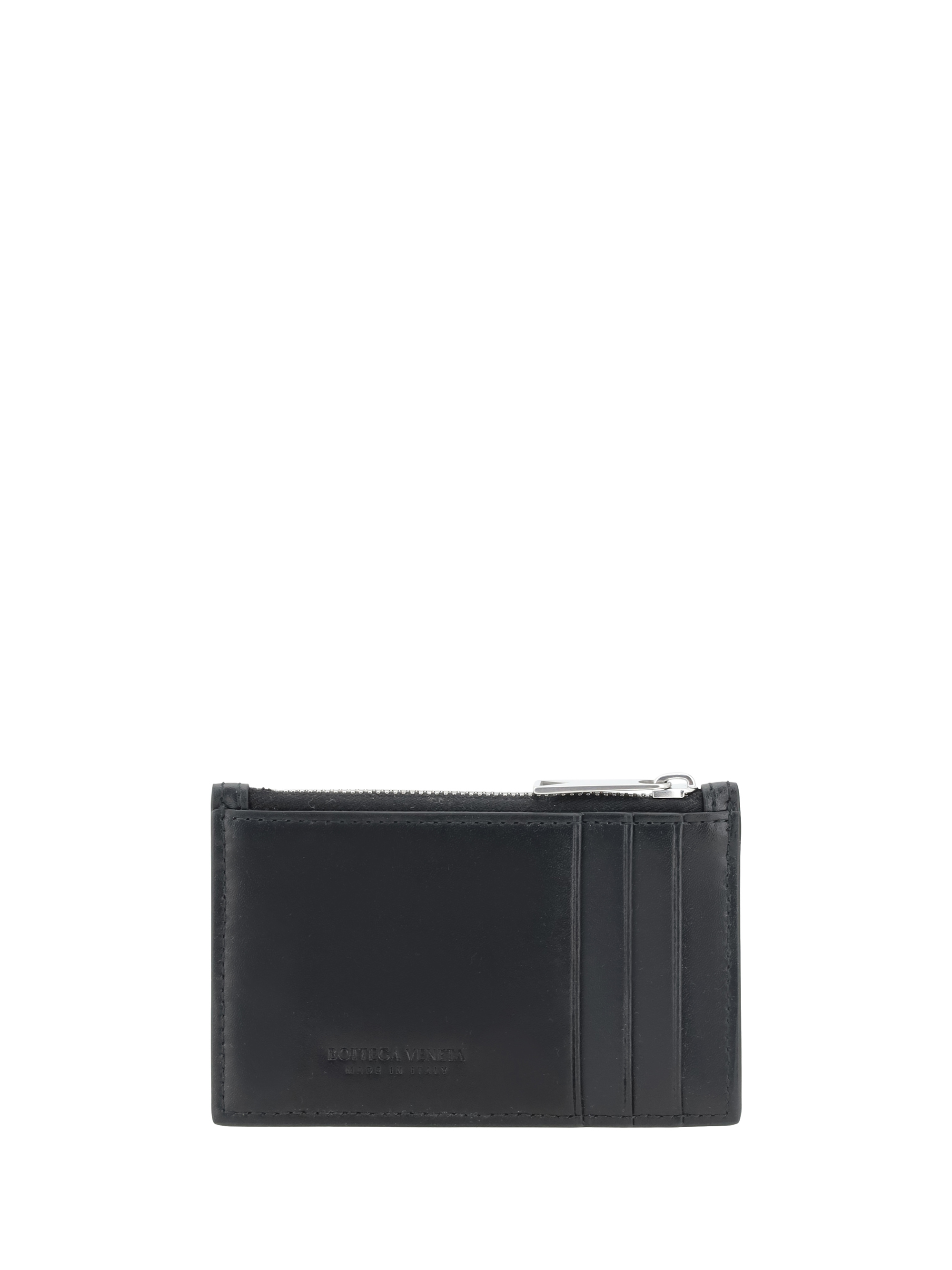 Card holder with iconic intrecciato